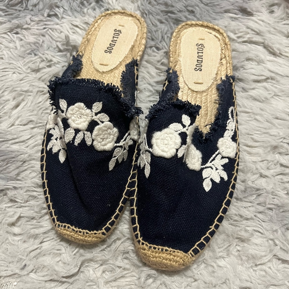 Soludos denim mule espadrilles